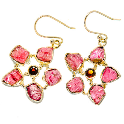Pink Tourmaline Earrings handcrafted by Ana Silver Co - EARR418303