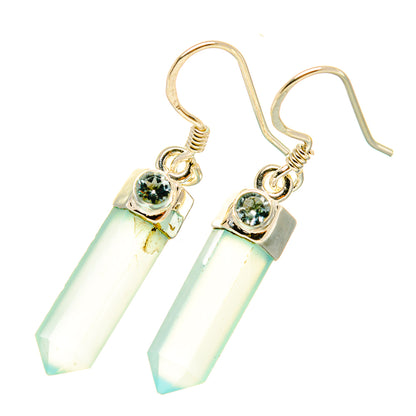 Aqua Chalcedony Earrings handcrafted by Ana Silver Co - EARR418308