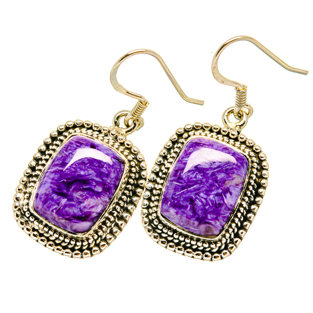 Charoite Earrings handcrafted by Ana Silver Co - EARR418312