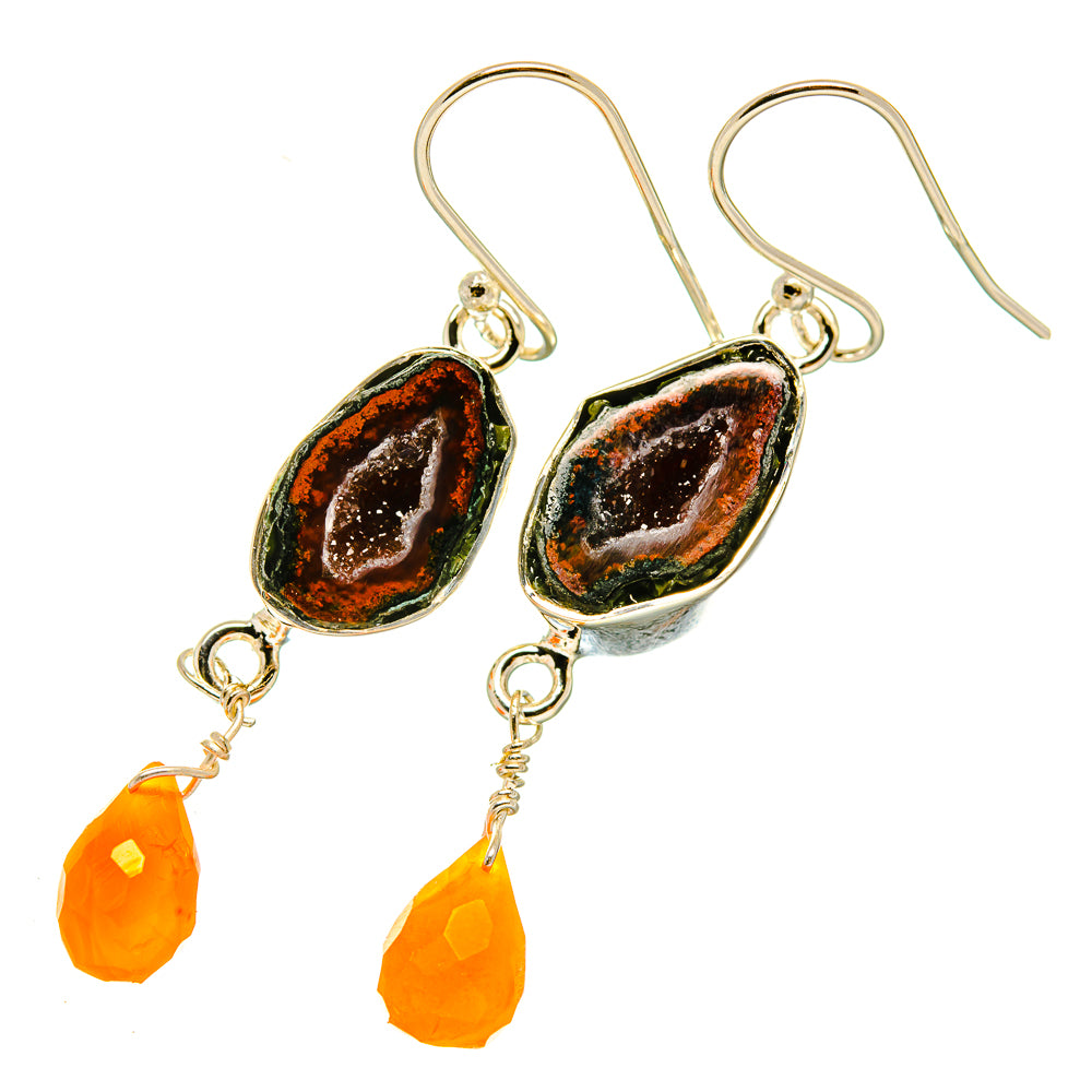 Geode Slice Earrings handcrafted by Ana Silver Co - EARR418340