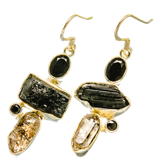 Black Tourmaline Earrings handcrafted by Ana Silver Co - EARR418346