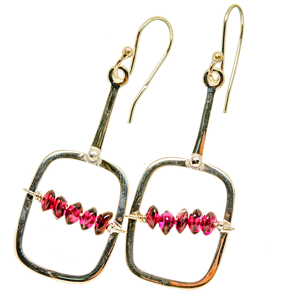 Pink Tourmaline Earrings handcrafted by Ana Silver Co - EARR418350