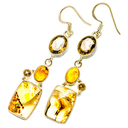 Montana Agate Earrings handcrafted by Ana Silver Co - EARR418353
