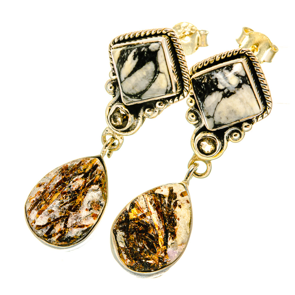 Pinolith Jasper Earrings handcrafted by Ana Silver Co - EARR418354