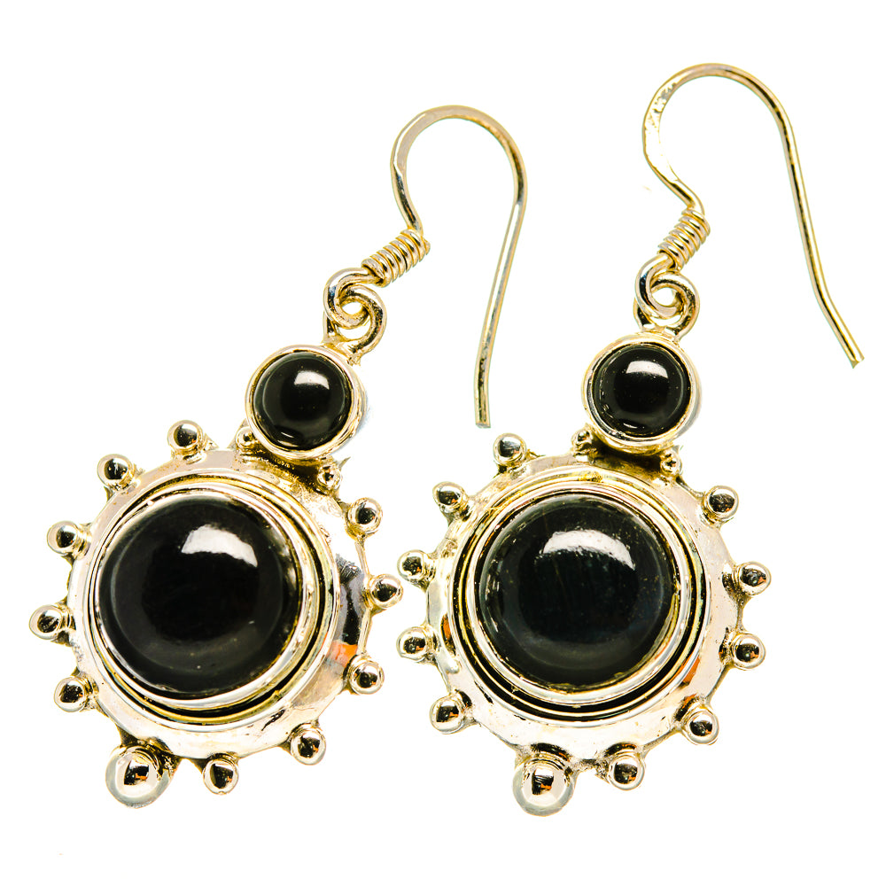 Black Onyx Earrings handcrafted by Ana Silver Co - EARR418366