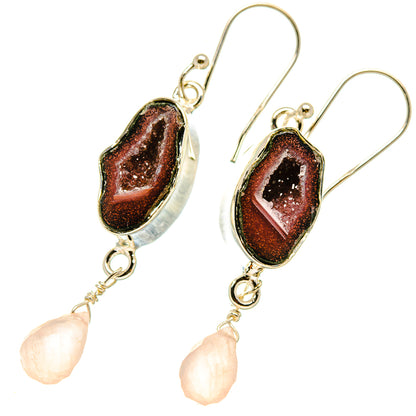 Coconut Geode Druzy Earrings handcrafted by Ana Silver Co - EARR418373