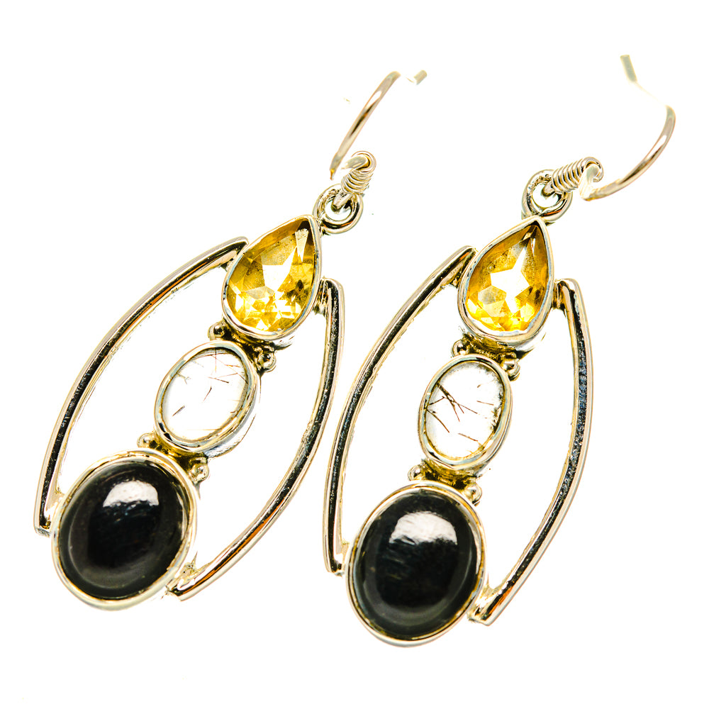 Black Onyx Earrings handcrafted by Ana Silver Co - EARR418376