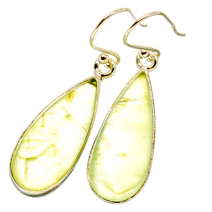 Prehnite Earrings handcrafted by Ana Silver Co - EARR418387