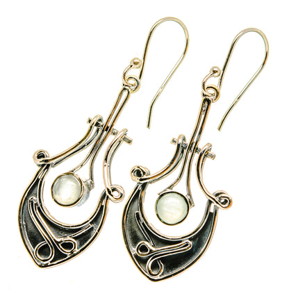 Rainbow Moonstone Earrings handcrafted by Ana Silver Co - EARR418399