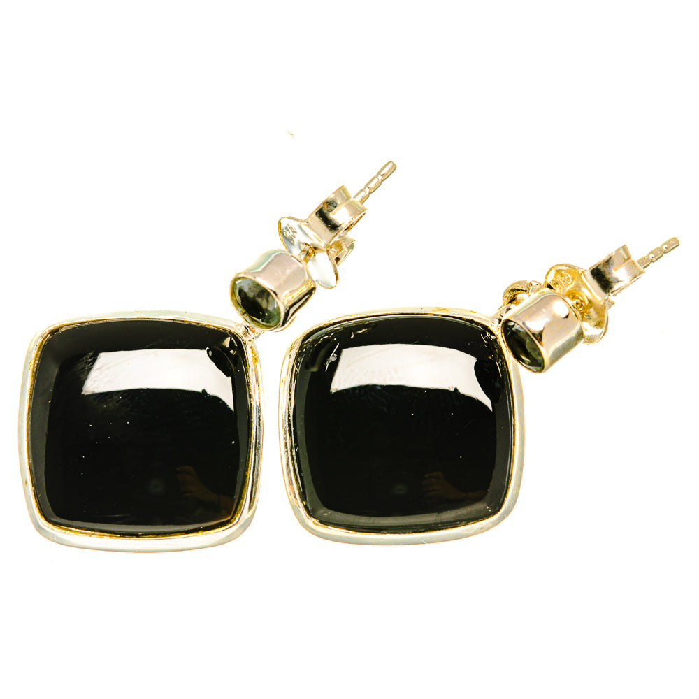 Black Onyx Earrings handcrafted by Ana Silver Co - EARR418402