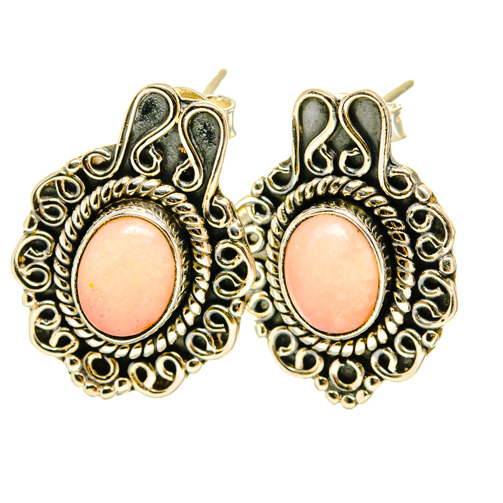 Pink Opal Earrings handcrafted by Ana Silver Co - EARR418413