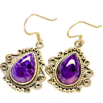Charoite Earrings handcrafted by Ana Silver Co - EARR418421