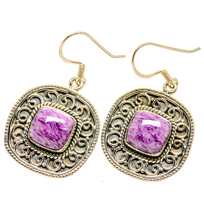 Charoite Earrings handcrafted by Ana Silver Co - EARR418422