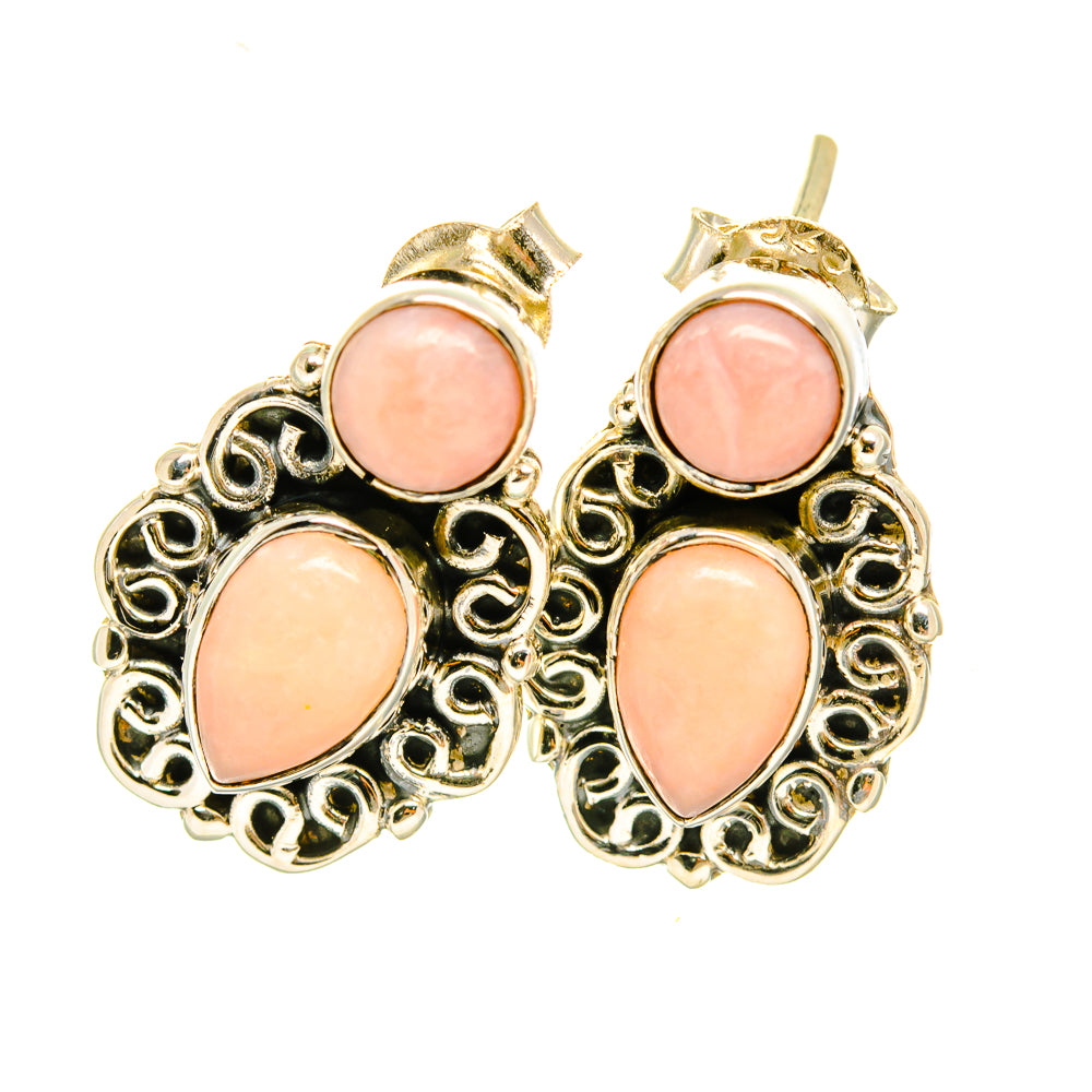 Pink Opal Earrings handcrafted by Ana Silver Co - EARR418431
