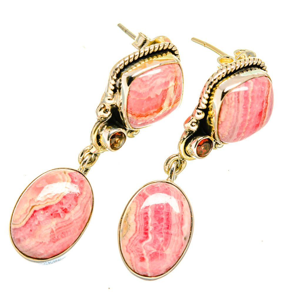 Rhodochrosite Earrings handcrafted by Ana Silver Co - EARR418432