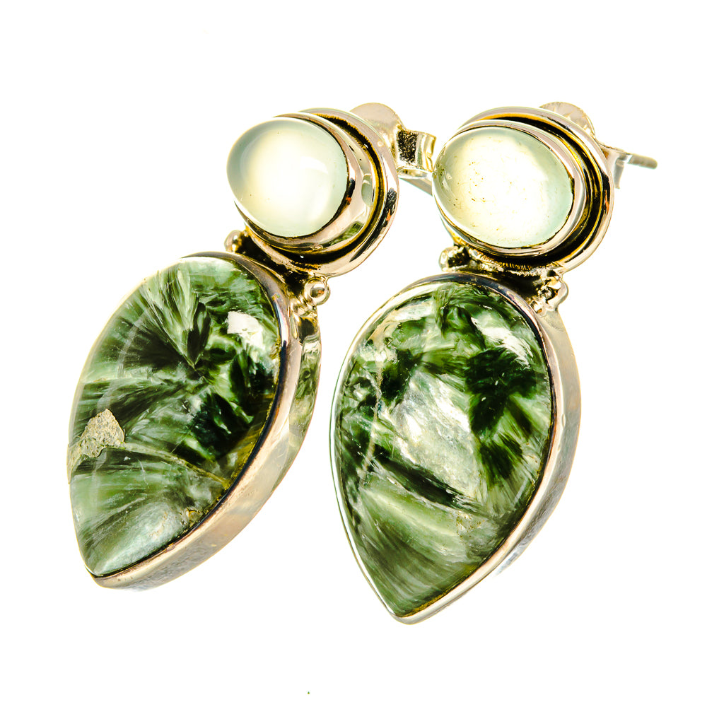 Seraphinite Earrings handcrafted by Ana Silver Co - EARR418434