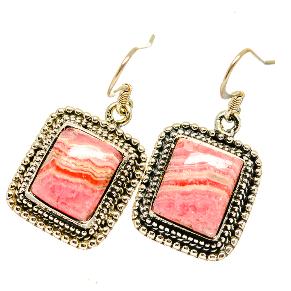 Rhodochrosite Earrings handcrafted by Ana Silver Co - EARR418442
