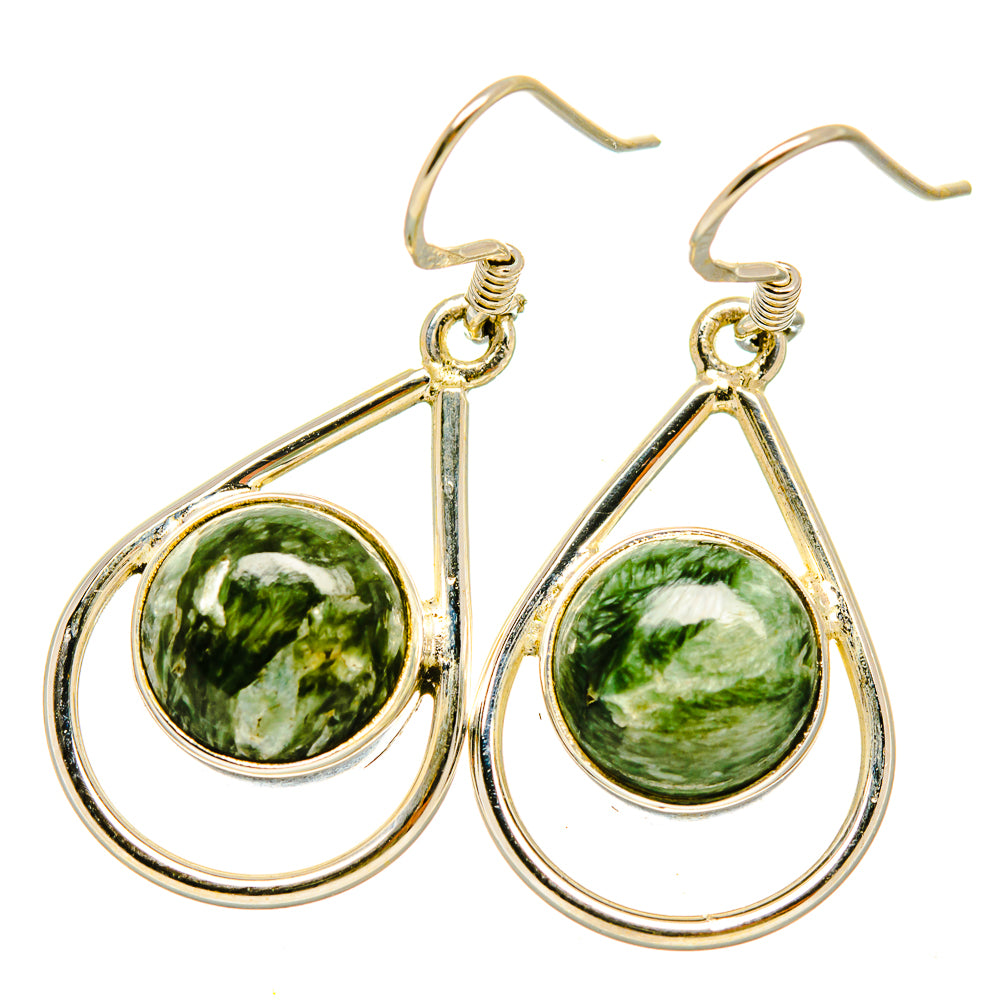 Seraphinite Earrings handcrafted by Ana Silver Co - EARR418443