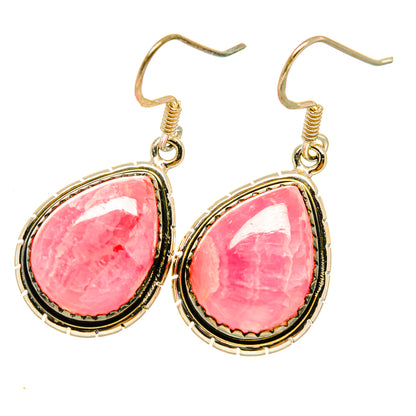 Rhodochrosite Earrings handcrafted by Ana Silver Co - EARR418452