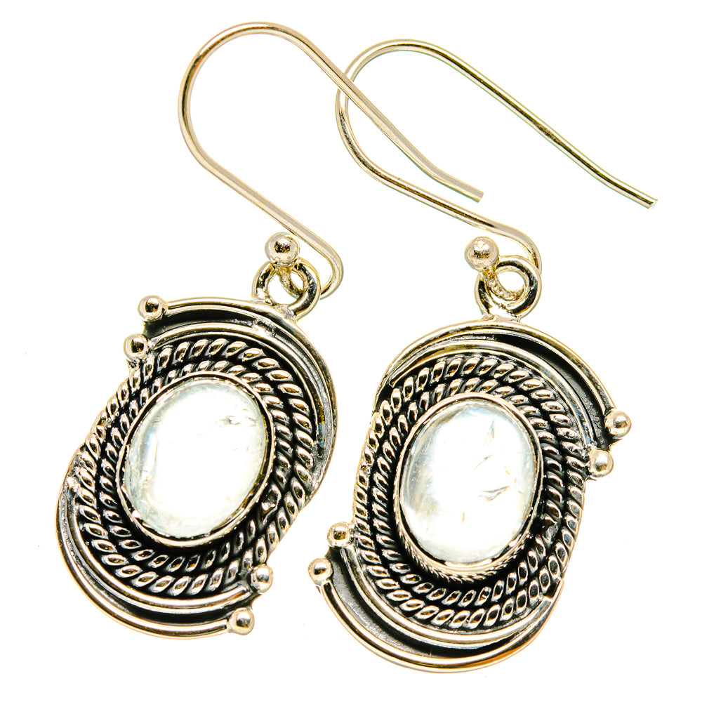 Rainbow Moonstone Earrings handcrafted by Ana Silver Co - EARR418456