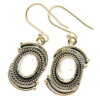 Rainbow Moonstone Earrings handcrafted by Ana Silver Co - EARR418456