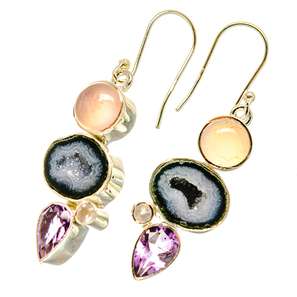 Coconut Geode Druzy Earrings handcrafted by Ana Silver Co - EARR418460