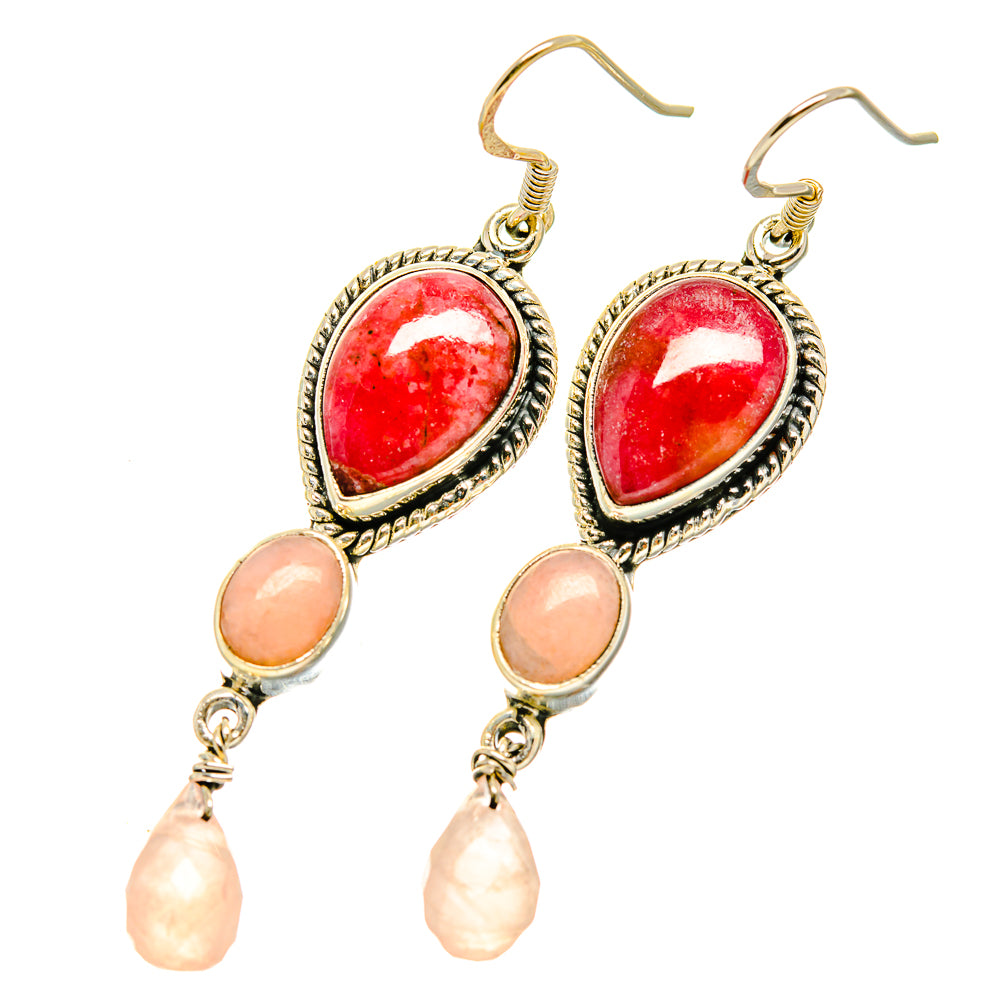 Thulite Earrings handcrafted by Ana Silver Co - EARR418472
