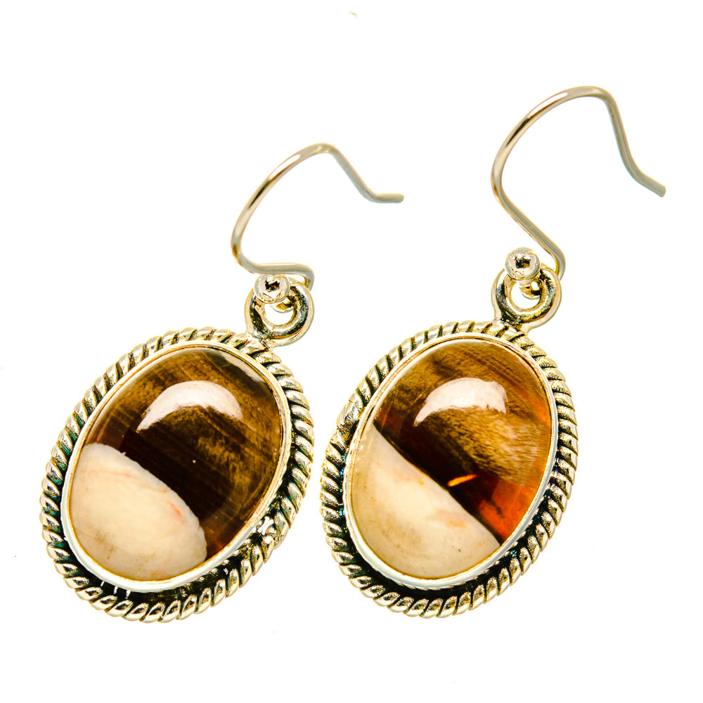 Peanut Wood Jasper Earrings handcrafted by Ana Silver Co - EARR418478