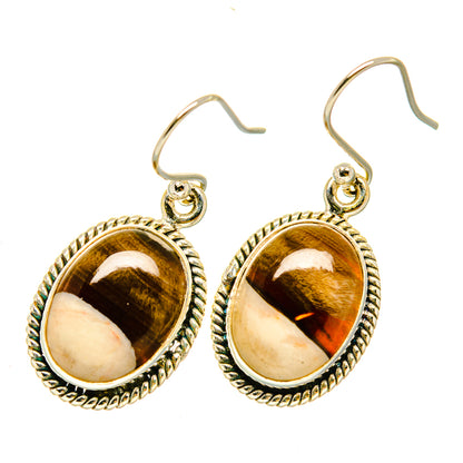 Peanut Wood Jasper Earrings handcrafted by Ana Silver Co - EARR418478