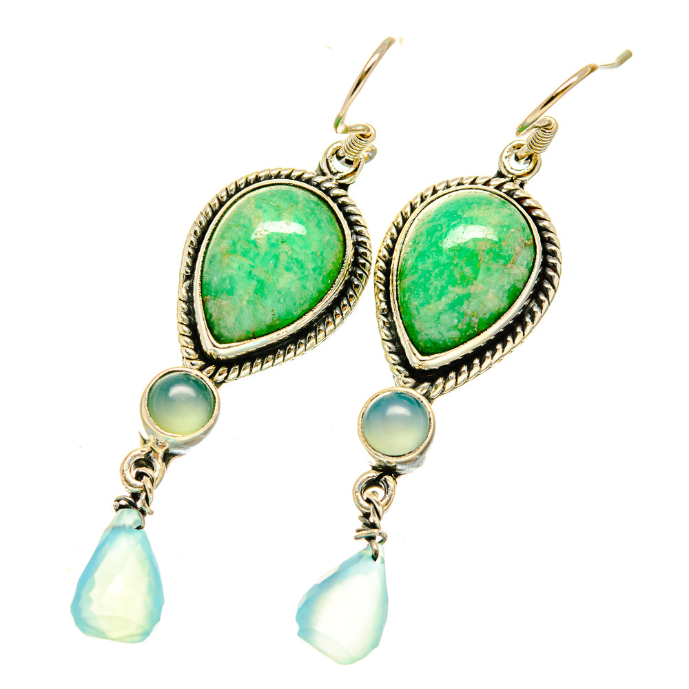 Amazonite Earrings handcrafted by Ana Silver Co - EARR418481