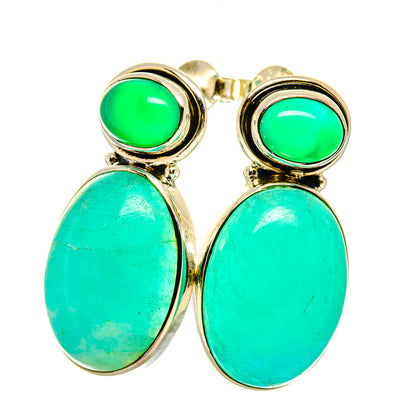 Amazonite Earrings handcrafted by Ana Silver Co - EARR418483