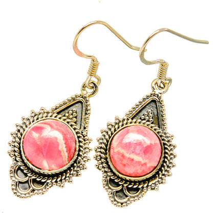 Rhodochrosite Earrings handcrafted by Ana Silver Co - EARR418491