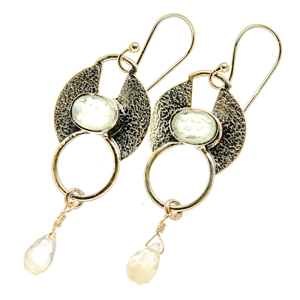 Rainbow Moonstone Earrings handcrafted by Ana Silver Co - EARR418531