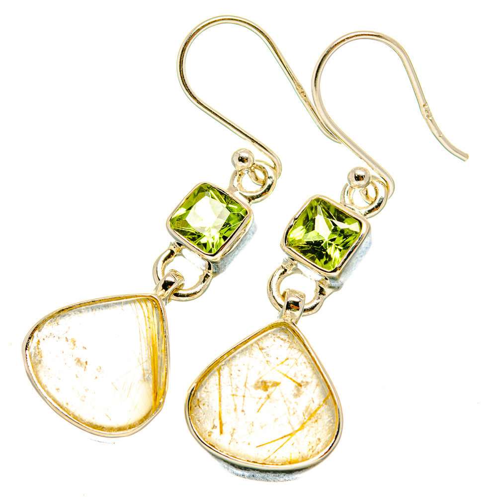 Rutilated Quartz Earrings handcrafted by Ana Silver Co - EARR418533