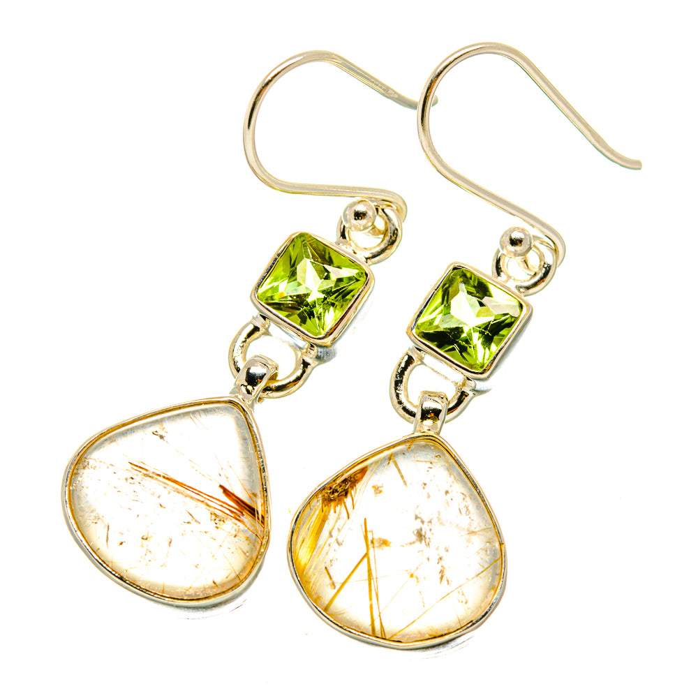 Rutilated Quartz Earrings handcrafted by Ana Silver Co - EARR418541