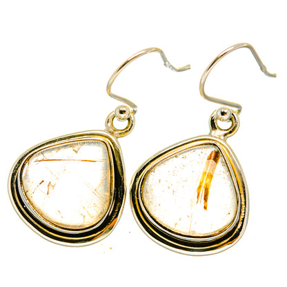 Rutilated Quartz Earrings handcrafted by Ana Silver Co - EARR418551