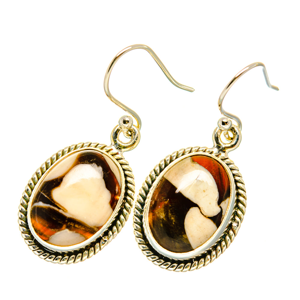 Peanut Wood Jasper Earrings handcrafted by Ana Silver Co - EARR418568