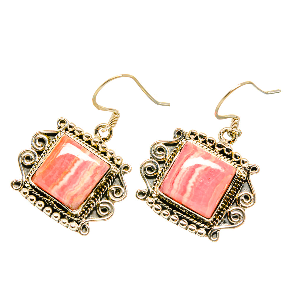 Rhodochrosite Earrings handcrafted by Ana Silver Co - EARR418569
