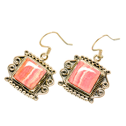 Rhodochrosite Earrings handcrafted by Ana Silver Co - EARR418569
