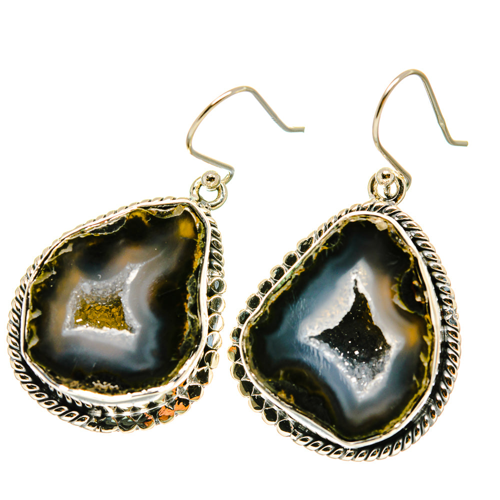 Coconut Geode Druzy Earrings handcrafted by Ana Silver Co - EARR418575