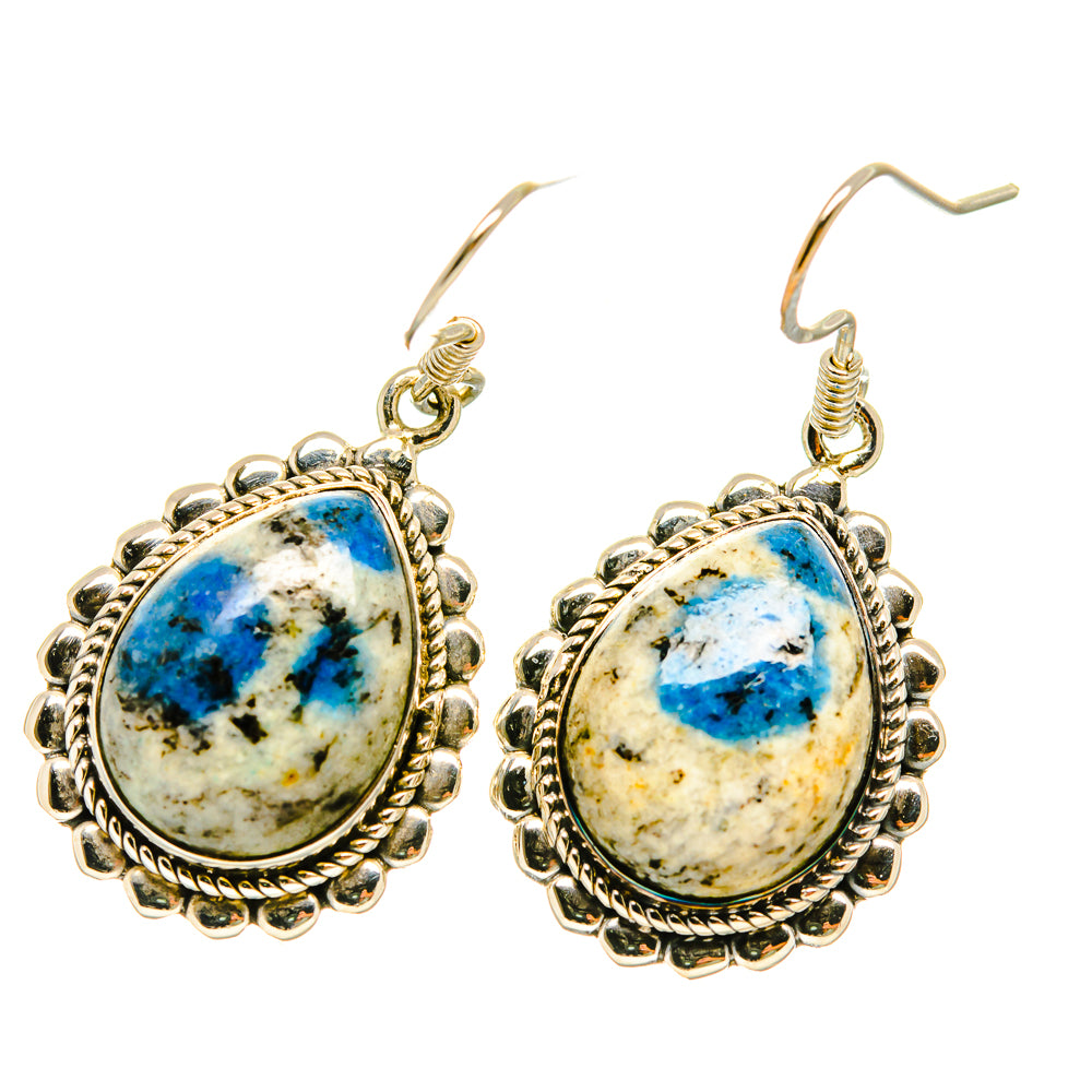 K2 Blue Azurite Earrings handcrafted by Ana Silver Co - EARR418576