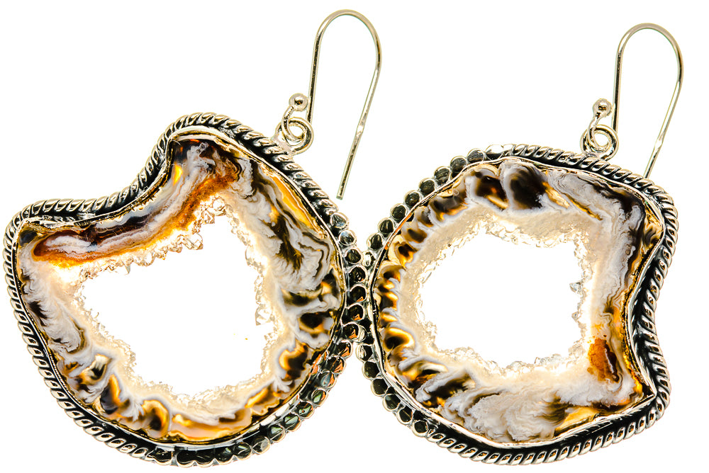 Coconut Geode Druzy Earrings handcrafted by Ana Silver Co - EARR418580