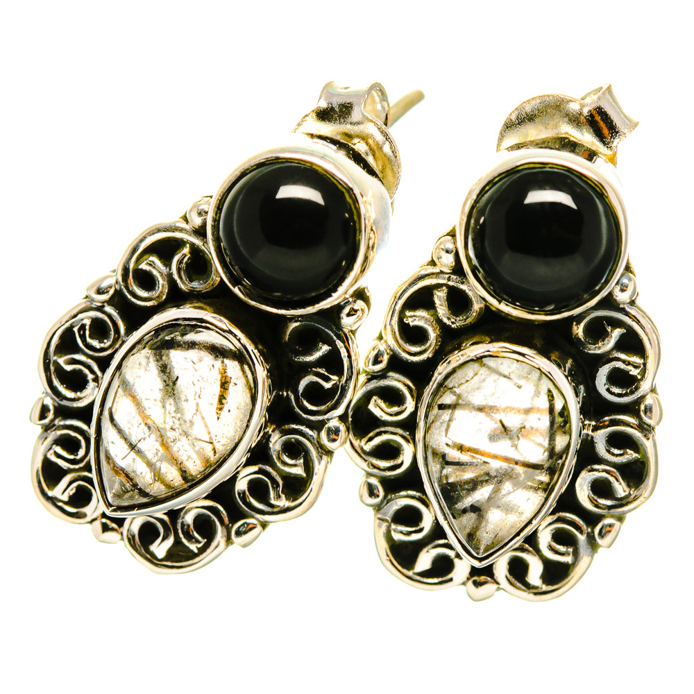Tourmalinated Quartz Earrings handcrafted by Ana Silver Co - EARR418588