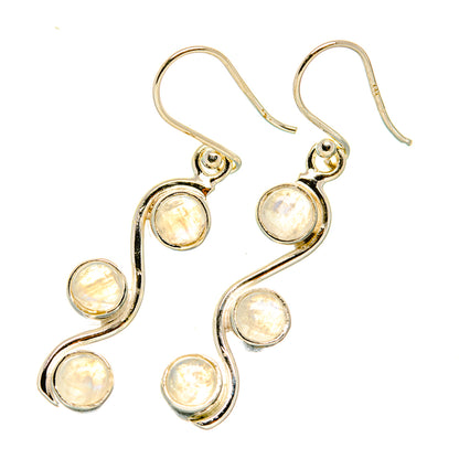 Rainbow Moonstone Earrings handcrafted by Ana Silver Co - EARR418611