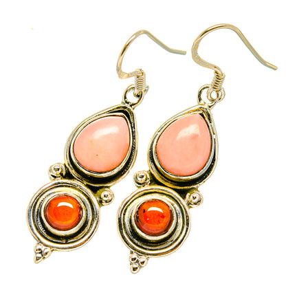 Pink Opal Earrings handcrafted by Ana Silver Co - EARR418616