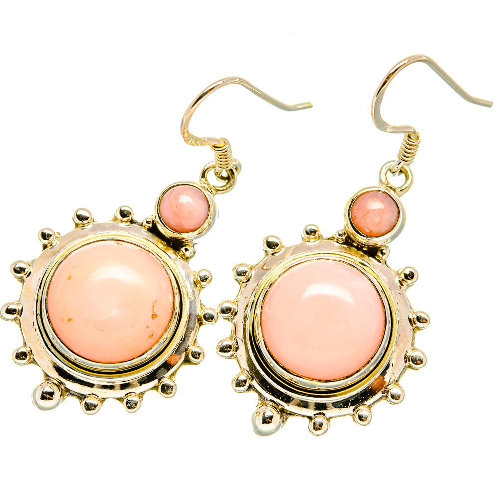Pink Opal Earrings handcrafted by Ana Silver Co - EARR418643