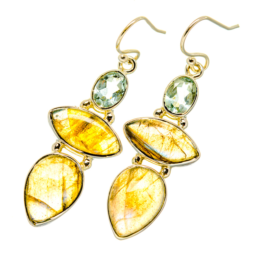 Labradorite Earrings handcrafted by Ana Silver Co - EARR418654