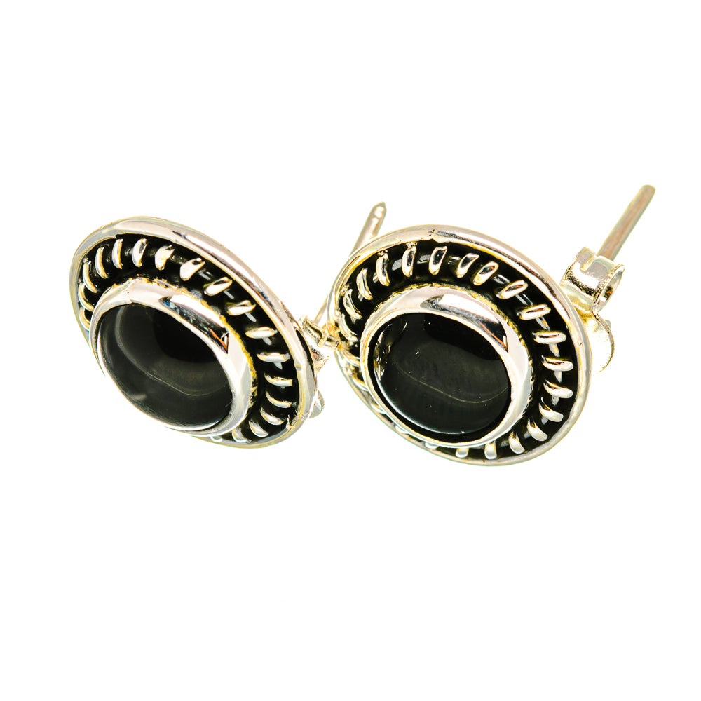 Black Onyx Earrings handcrafted by Ana Silver Co - EARR418661