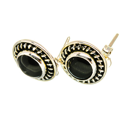 Black Onyx Earrings handcrafted by Ana Silver Co - EARR418661