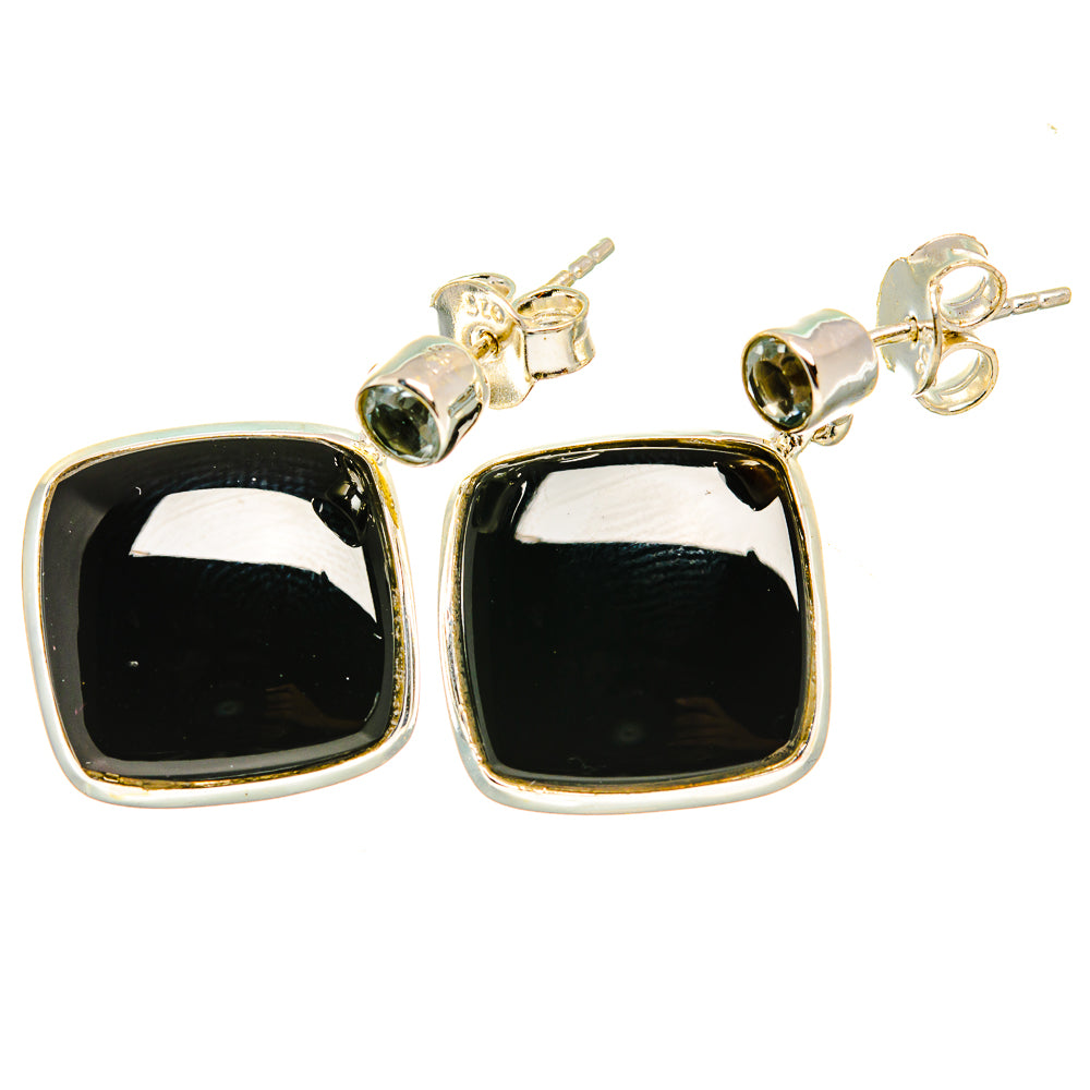 Black Onyx Earrings handcrafted by Ana Silver Co - EARR418662